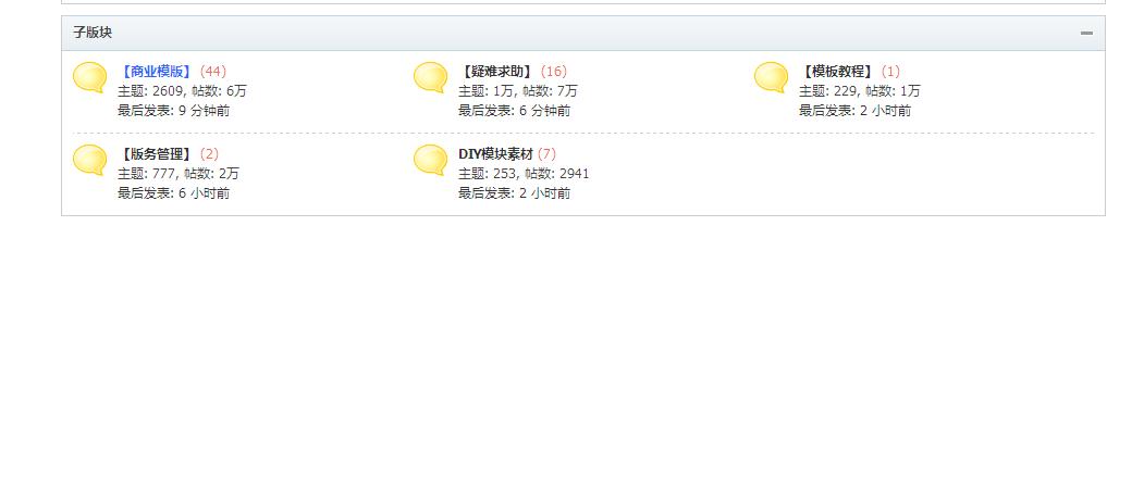 我们现在只有子模块，下面直接就是发帖子的地方。