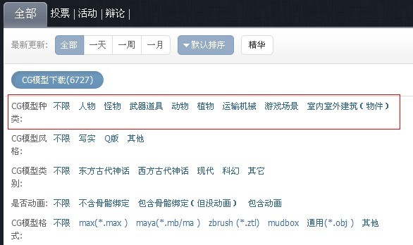 列表页主题分类信息