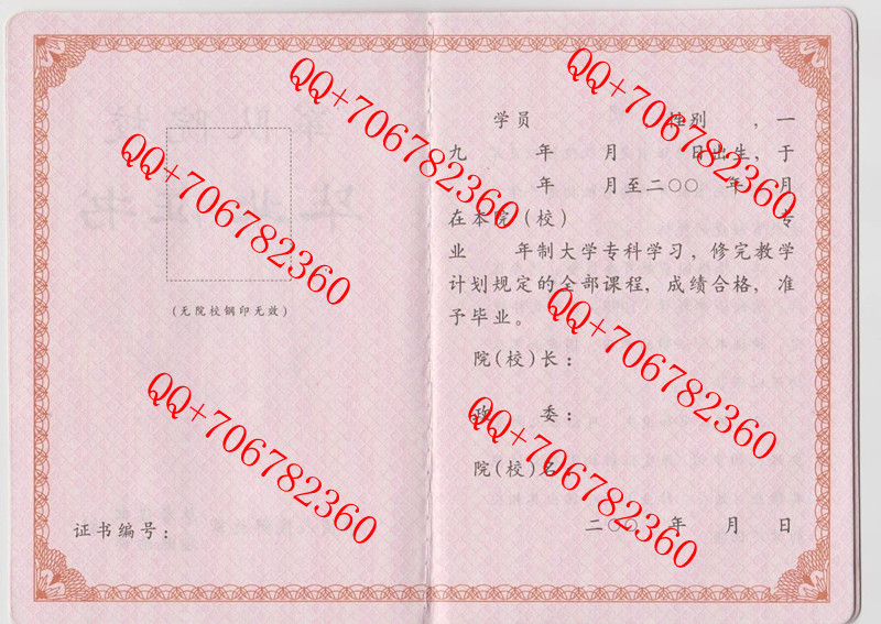中国人民解放军八一学历証樣本