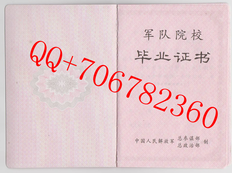 中国人民解放军八一学历証樣本图片