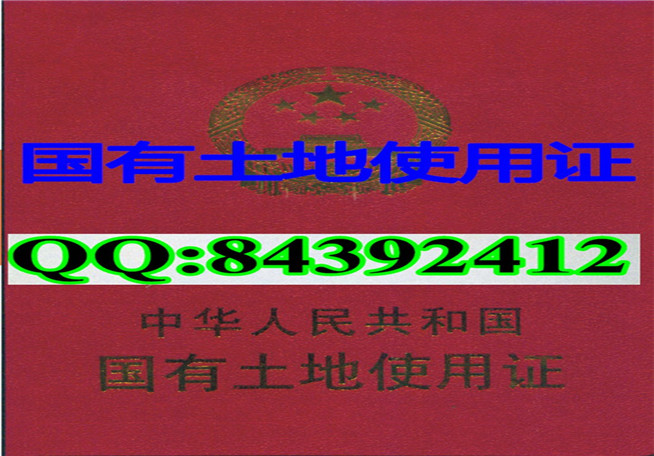 新版 国有土地使用证样本 河北 河南 广东