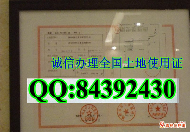 新版 国有土地使用证样本 河北 河南 广东
