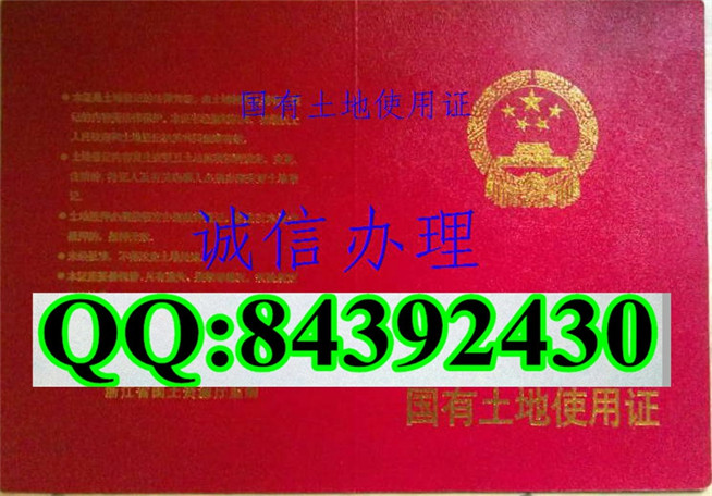 新版 国有土地使用证样本 河北 河南 广东