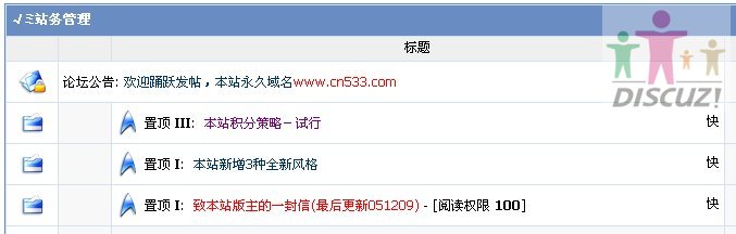 主题列表页
