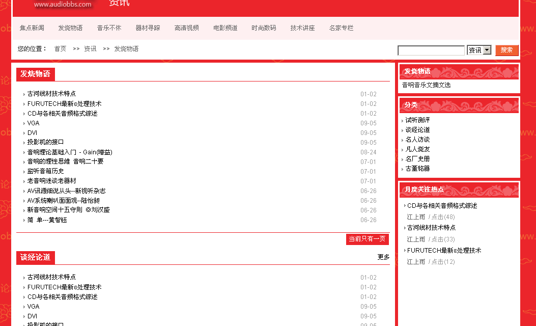 重复的信息列表显示样例