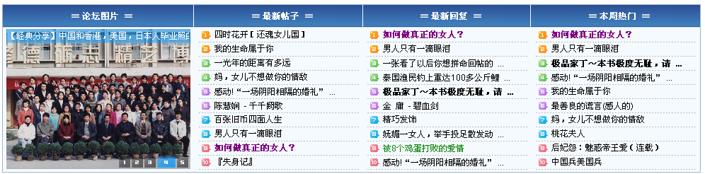 首页四格
