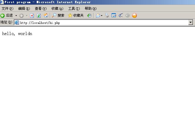 输入http://localhost/HI.php 能正确显示.