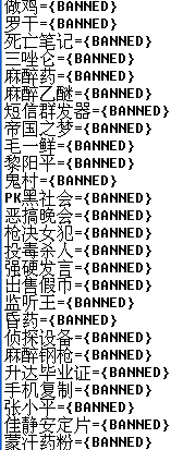 非法词汇